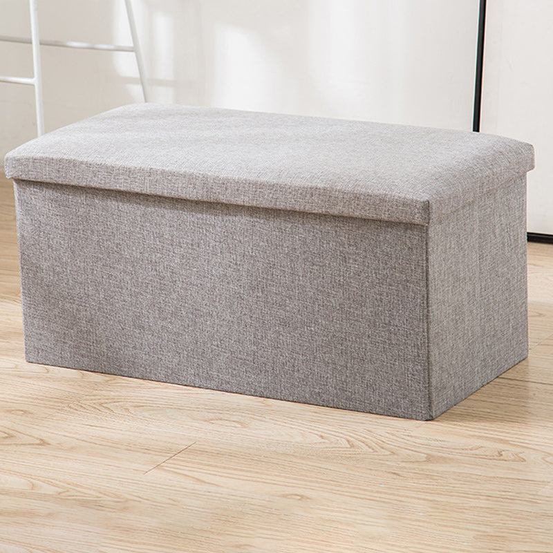 Modern Solid Color Ottoman Cotton Rectangle Ottoman for Living Room