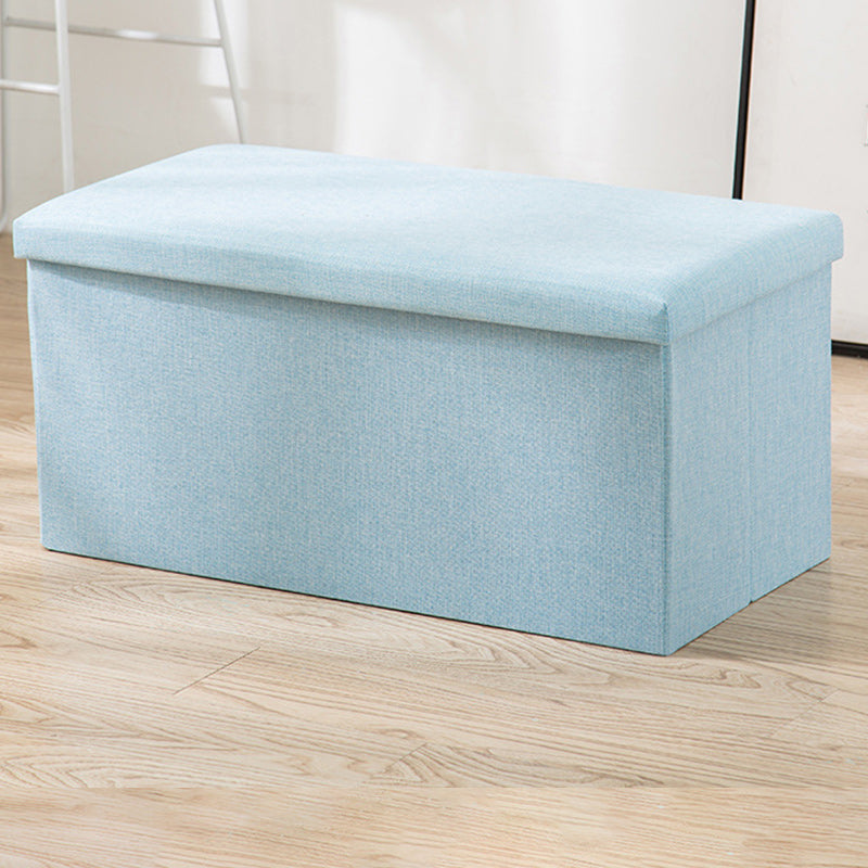 Modern Solid Color Ottoman Cotton Rectangle Ottoman for Living Room