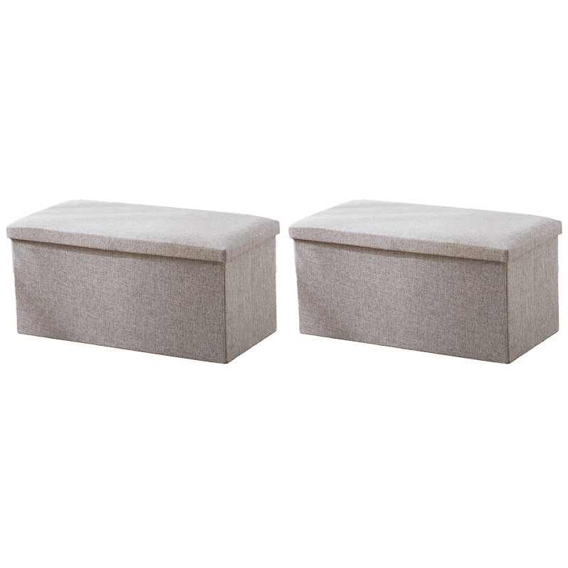 Modern Solid Color Ottoman Cotton Rectangle Ottoman for Living Room