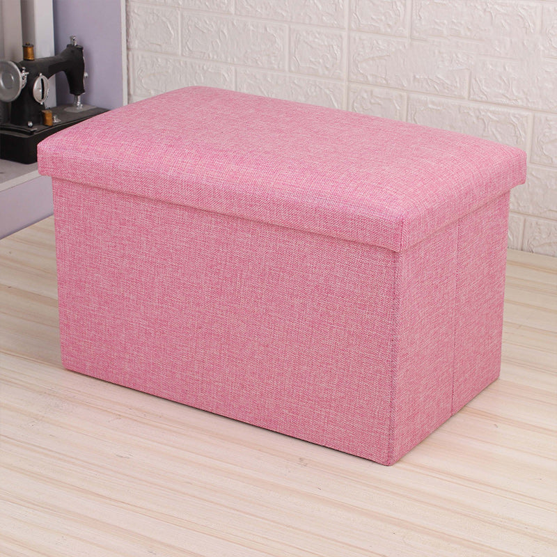 Modern Solid Color Ottoman Cotton Rectangle Ottoman for Living Room