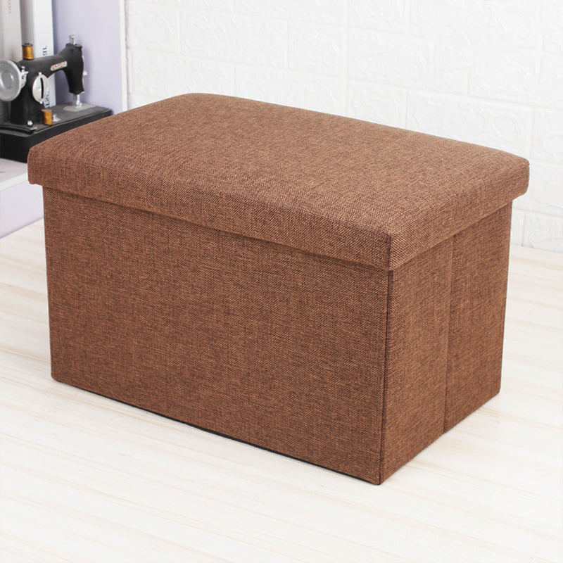 Modern Solid Color Ottoman Cotton Rectangle Ottoman for Living Room