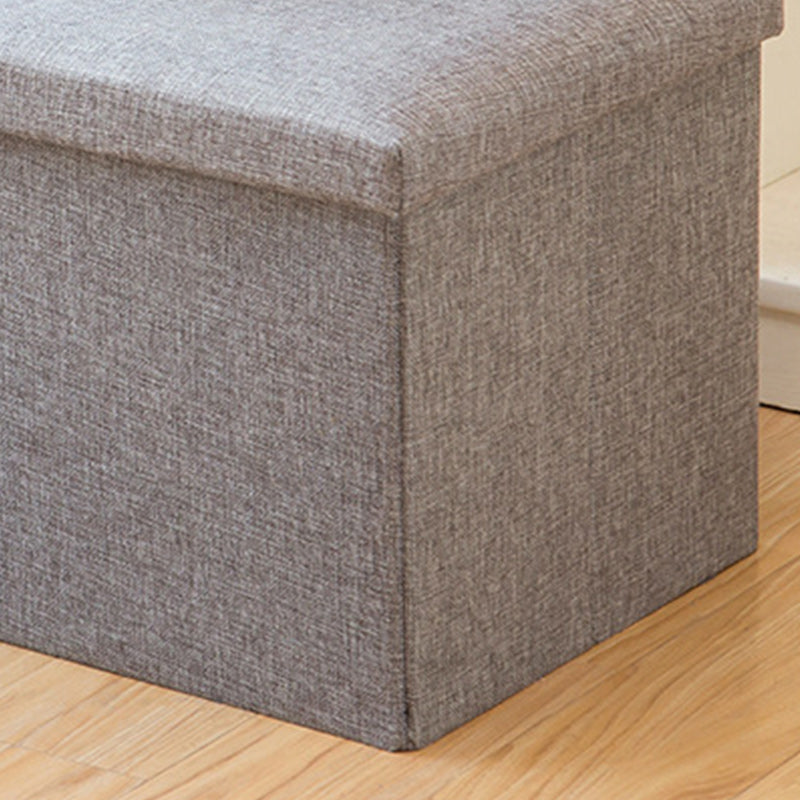Modern Solid Color Ottoman Cotton Rectangle Ottoman for Living Room