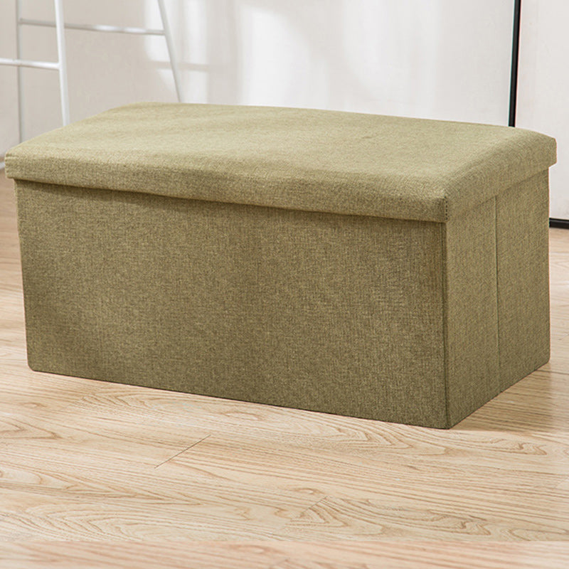 Modern Solid Color Ottoman Cotton Rectangle Ottoman for Living Room