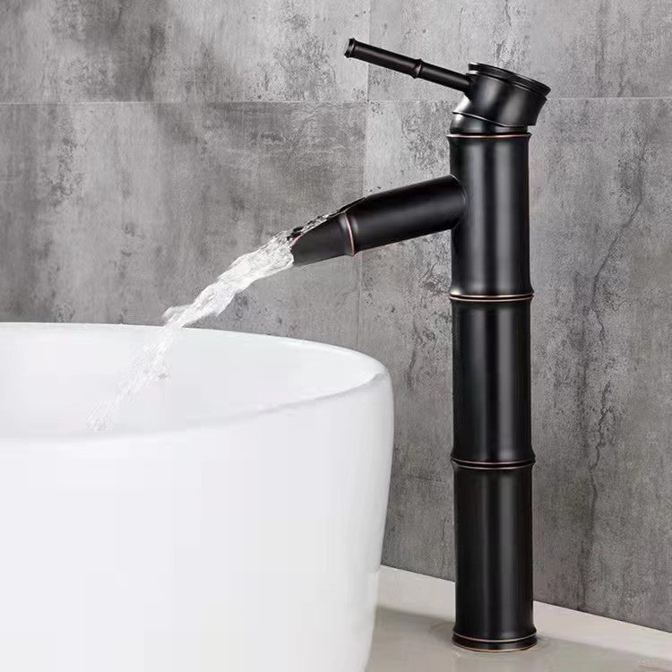 Farmhouse 1 Hole Vanity Sink Faucet Brass Circular Basin Faucet