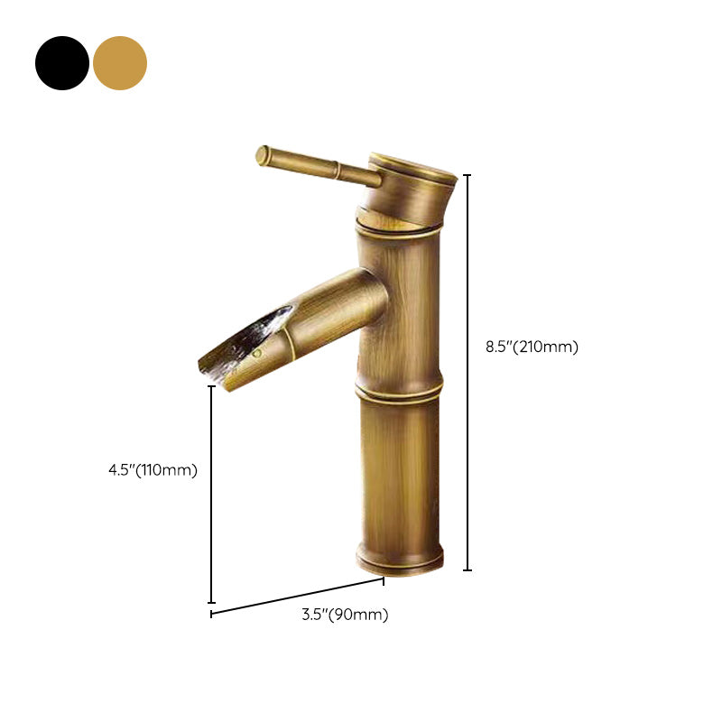 Farmhouse 1 Hole Vanity Sink Faucet Brass Circular Basin Faucet