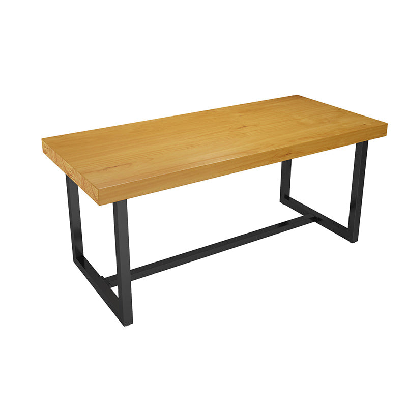 Industrial 1/3/5 Pieces Dining Set Rectangle Pine Wood Dining Table for Cafe