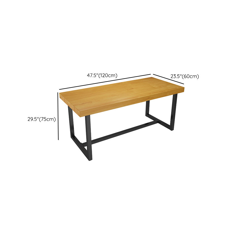 Industrial 1/3/5 Pieces Dining Set Rectangle Pine Wood Dining Table for Cafe