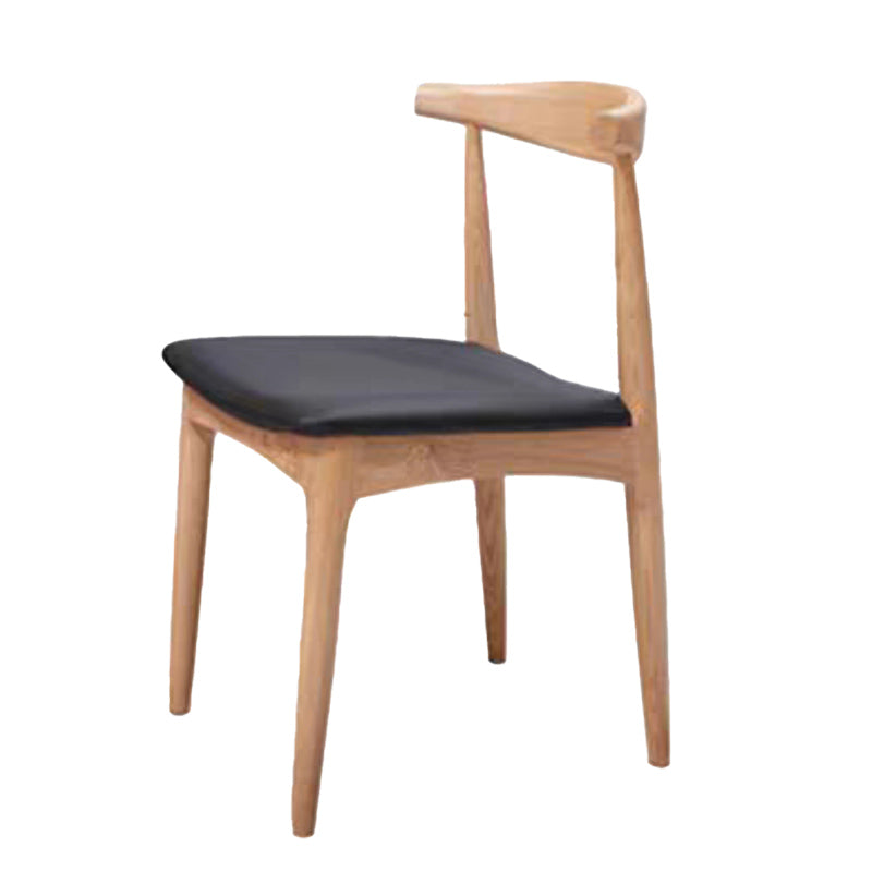 1/3/5 Pieces Modern Dining Set Solid Wood Round Table with Leather Chairs