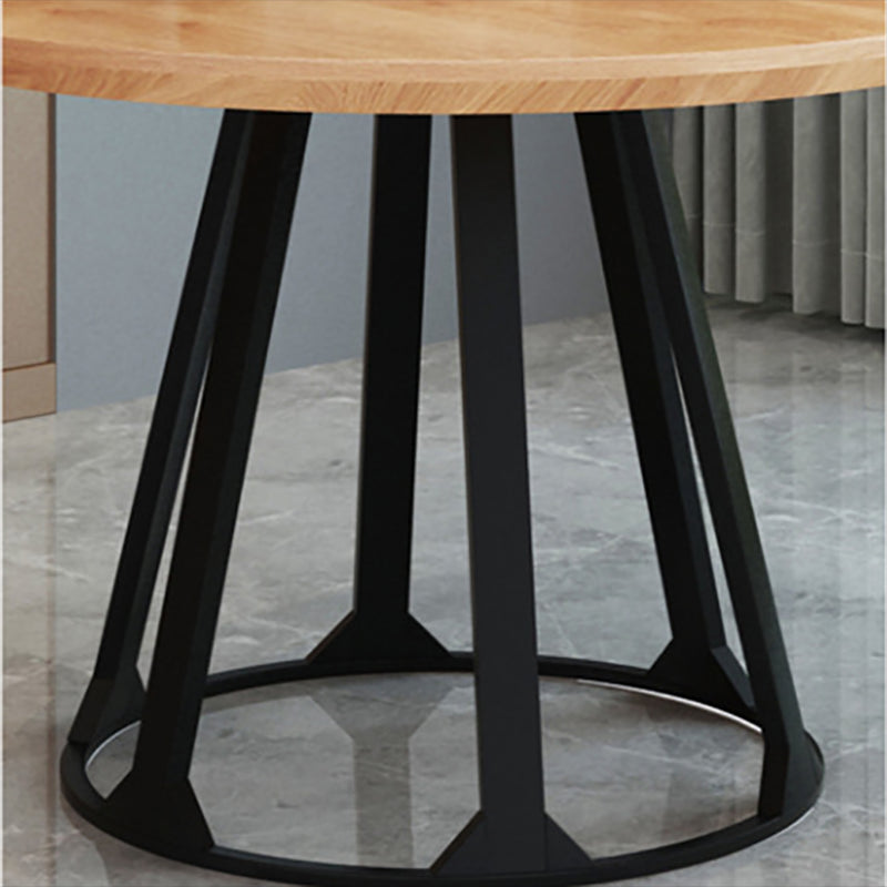 1/3/5 Pieces Modern Dining Set Solid Wood Round Table with Leather Chairs