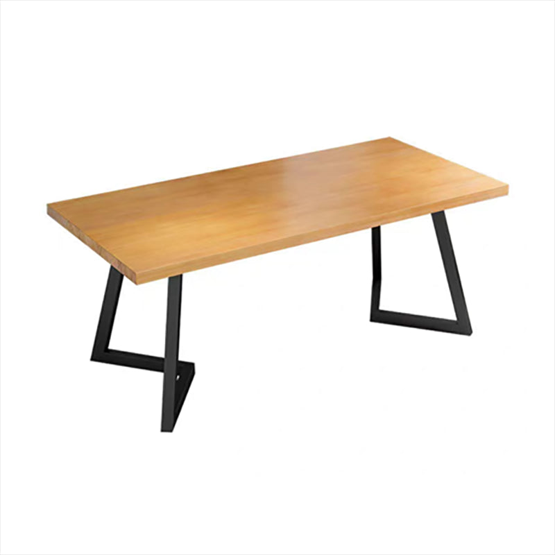 1/2/5/7 Pieces Rectangle Dining Set Solid Wood Dining Table with Leather Chairs