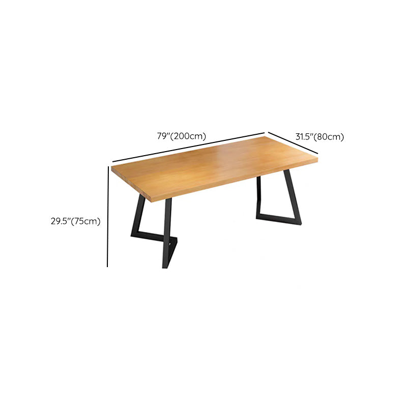 1/2/5/7 Pieces Rectangle Dining Set Solid Wood Dining Table with Leather Chairs