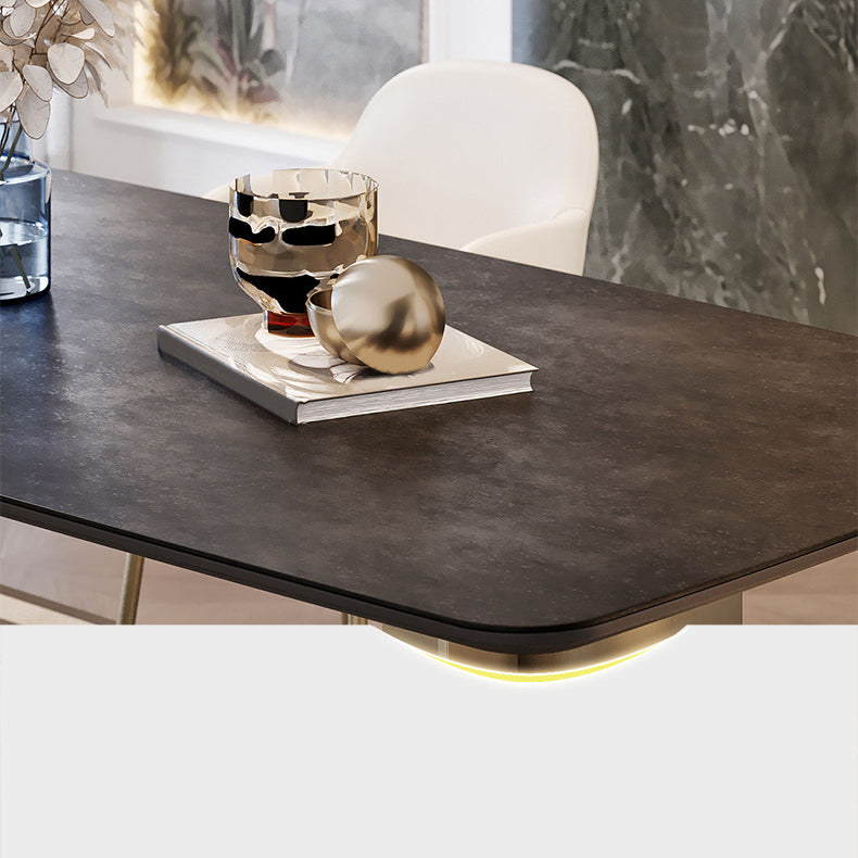 1/4/5/7 Pieces Designer Style Rectangle Dining Set Sintered Stone Top Dinette Table Set