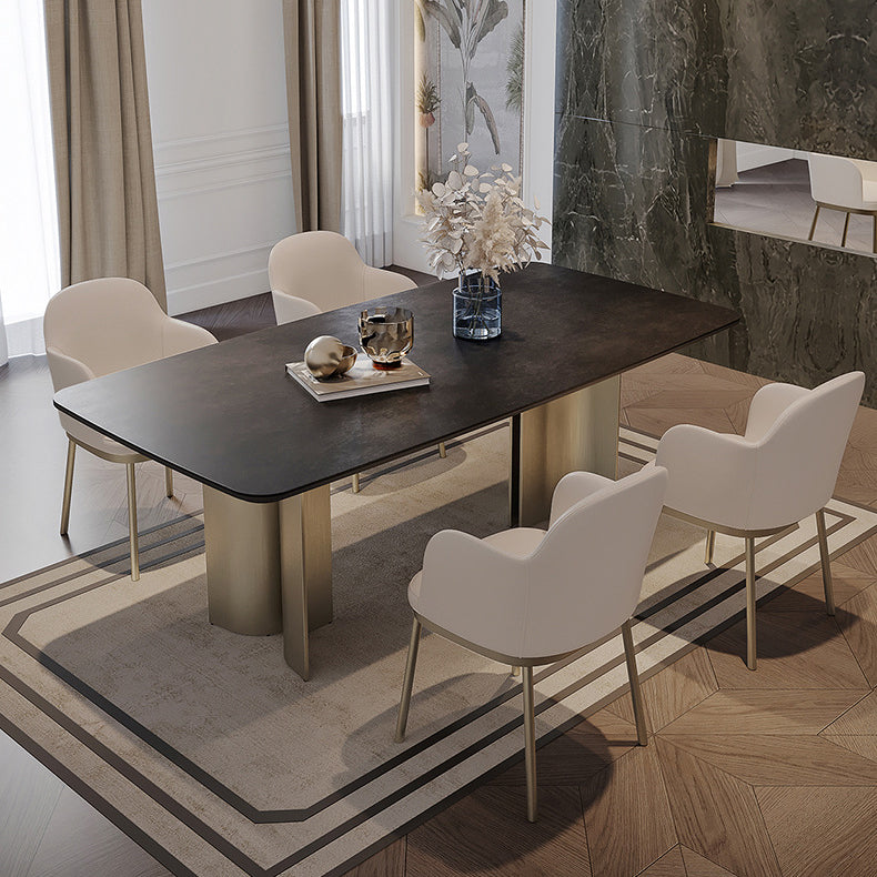 1/4/5/7 Pieces Designer Style Rectangle Dining Set Sintered Stone Top Dinette Table Set