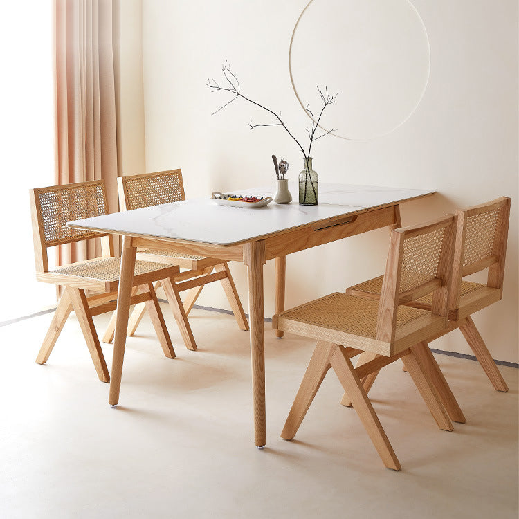 1/2/3/5 Pieces Designer Style Dining Table Set Sintered Stone Top Dinette Table Set