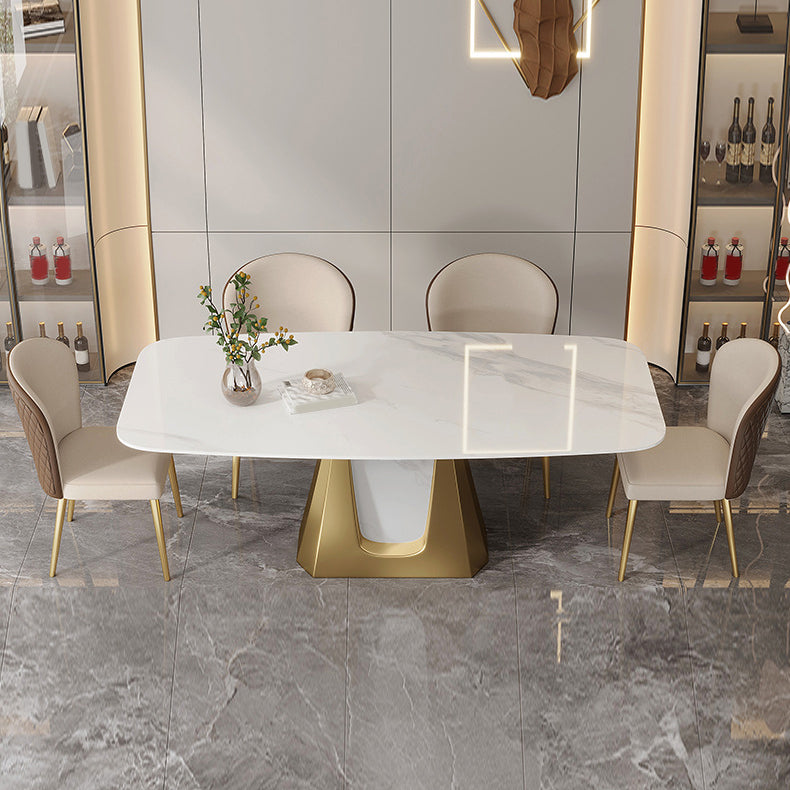 1/3/4/5/7 Pieces Luxurious Rectangle Dining Set Sintered Stone Top Dinette Table Set