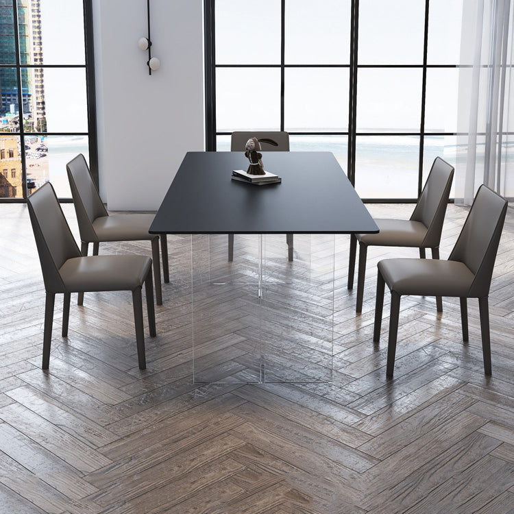 Sintered Stone Top Table Set 1/4/5/6 Pieces Designer Style Rectangle Dining Set