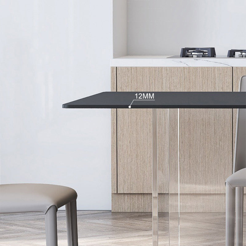 Sintered Stone Top Table Set 1/4/5/6 Pieces Designer Style Rectangle Dining Set