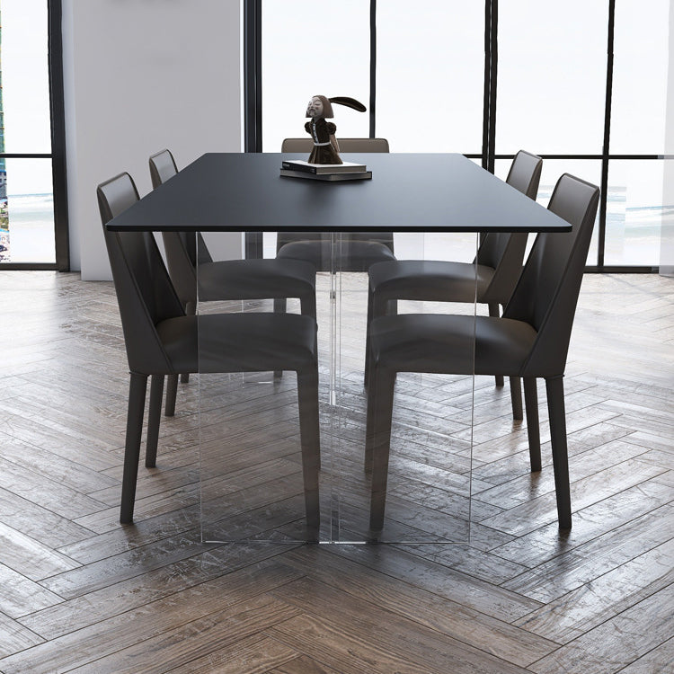 Sintered Stone Top Table Set 1/4/5/6 Pieces Designer Style Rectangle Dining Set