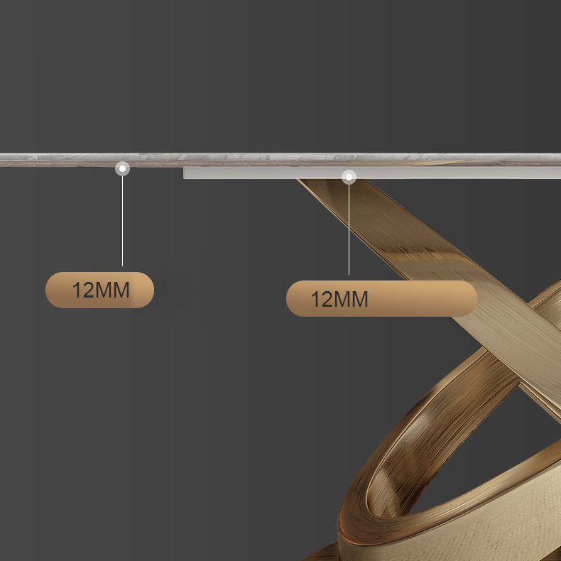 Luxurious Rectangle Dining Set 1/4/5/6/7 Pieces Sintered Stone Top Table Set