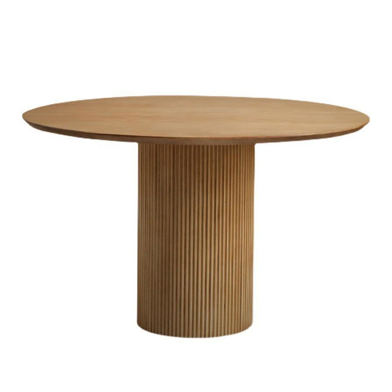 1/2/3/4 Pieces Modern Dining Set Solid Wood Round Table with Plastic Chairs