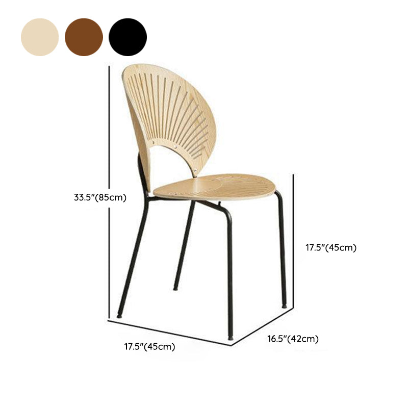 1/2/3/4 Pieces Modern Dining Set Solid Wood Round Table with Plastic Chairs