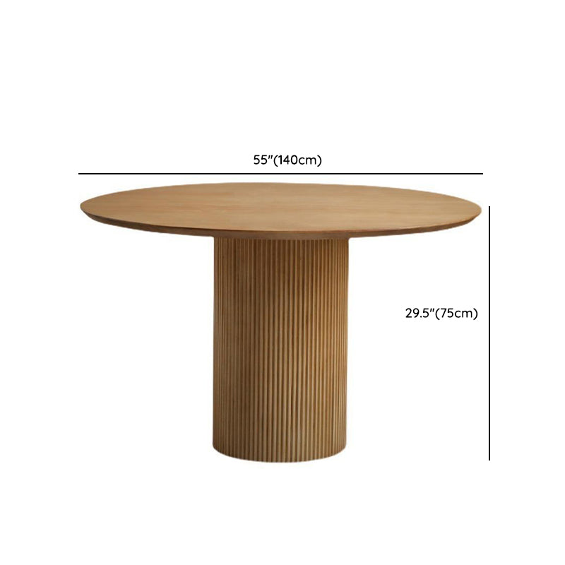 1/2/3/4 Pieces Modern Dining Set Solid Wood Round Table with Plastic Chairs