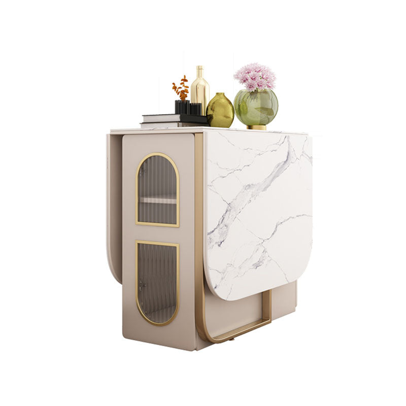 Modern Dining Set 1/3/5 Pcs Folding Table with Dining Upholstered Chairs