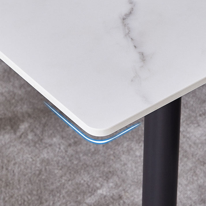 Metal Modern Dining Set with Solid Back Chairs 1/2/4/5/7 Pieces Dinette Set