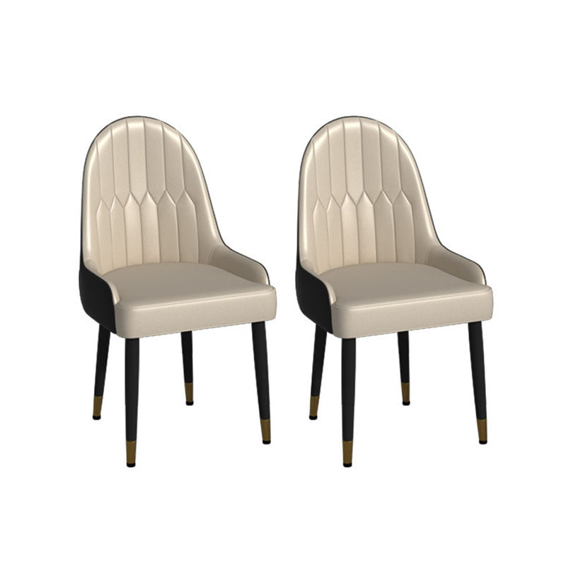 Contemporary Black Dining Table Set 1/2/7 Pieces Metal Dining Set with Padded Chairs