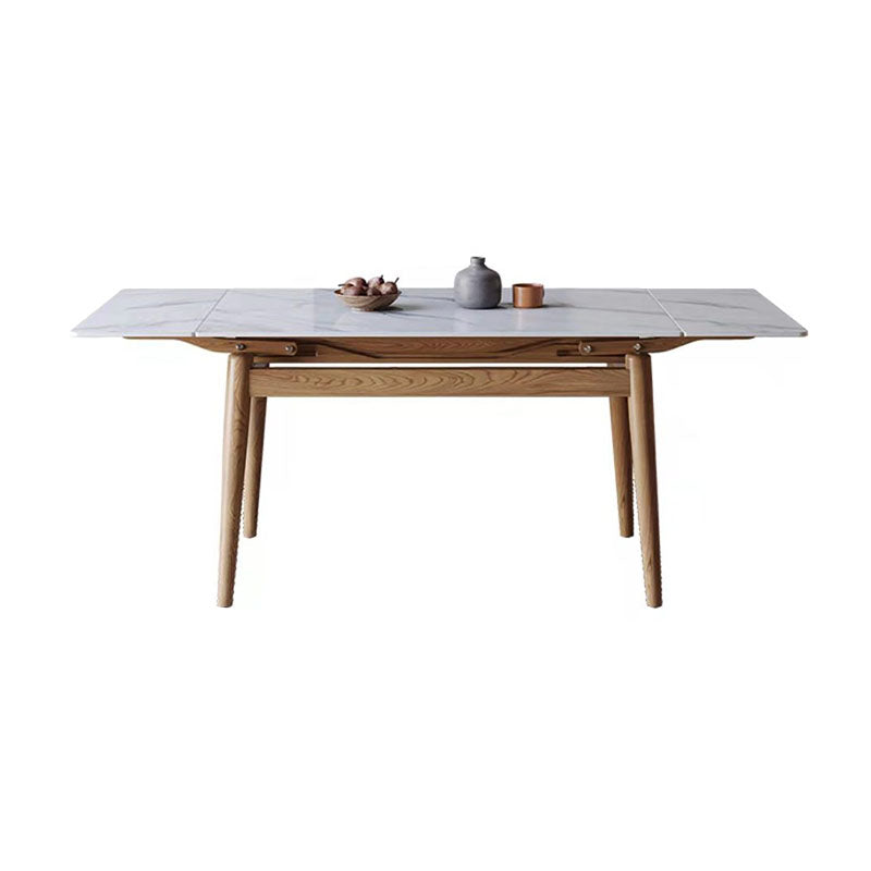 Modern Rectangle Dining Table Set 1/4/5/7 Pieces Dinette Set with Wooden Frame