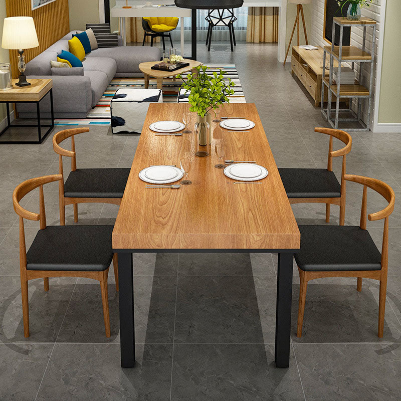 Industrial Home Dining Table Set 1/2/5 Pieces Solid Wood Dinette Set