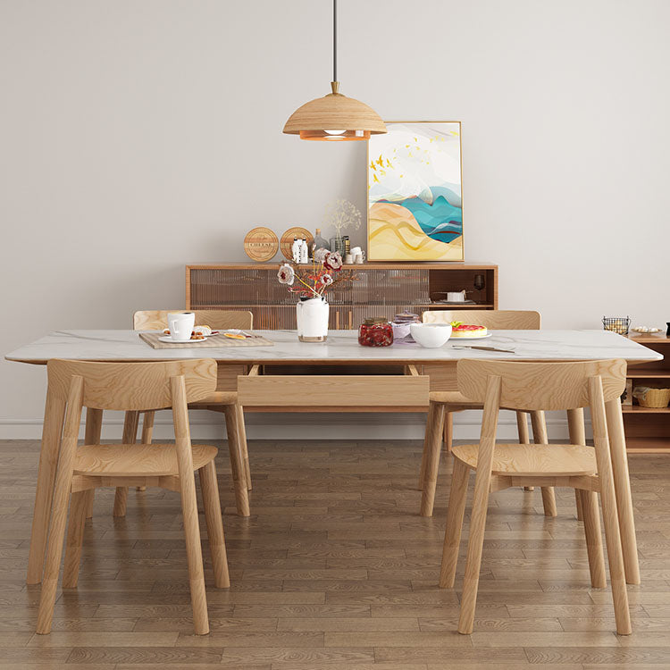 White Stone Top Dining Set for Home 1/2/5 Pieces Modern Dinette Set