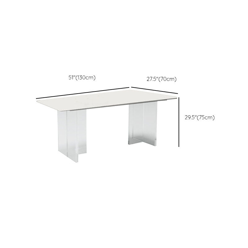 Glam Dinette Set with Solid Back Chairs 1/2/4/6/7/8 Pieces Glossy White Dining Table Set