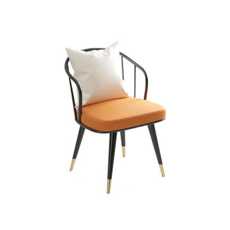 Glam Dinette Set with Metal Chairs 1/4/5 Pieces Glossy White Dining Table Set