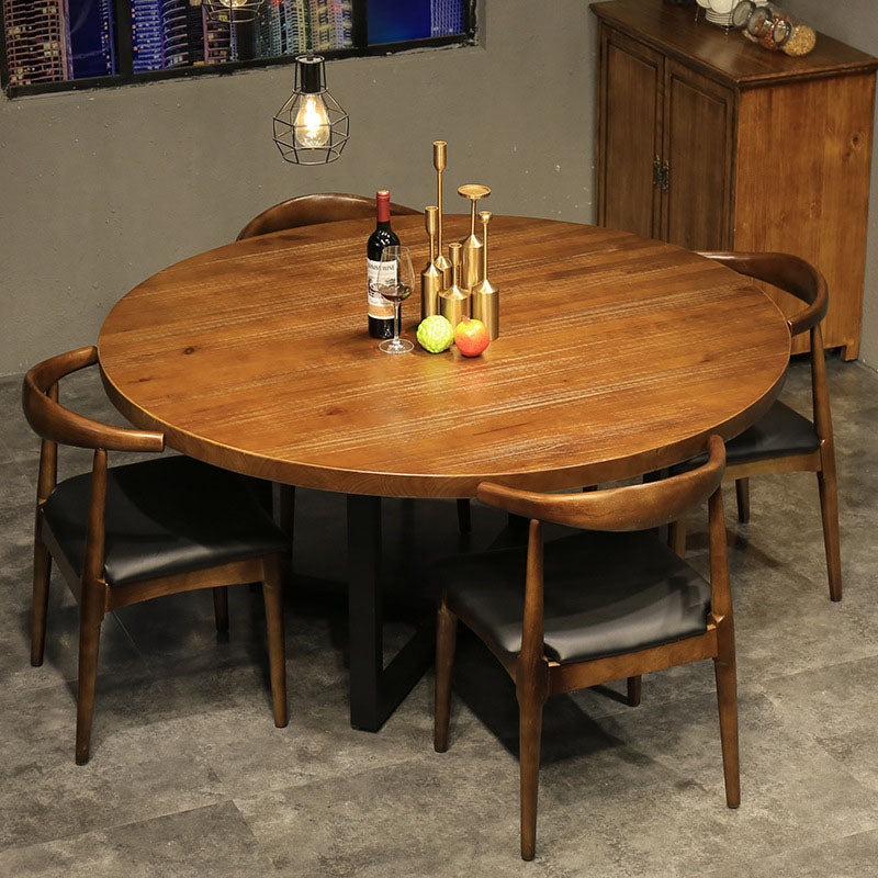Modern 1/5/7 Pieces Dining Set Round Pine Wood Dining Table for Dining Room Kitchen