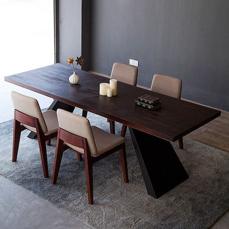 Modern 1/5 Pieces Dining Set Rectangle Wood Dining Table for Dining Room