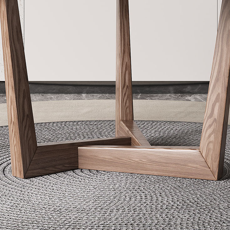 Round Dining Table Set 1/4/5/7 Pcs Solid Wood Frame Dining Table and Chairs