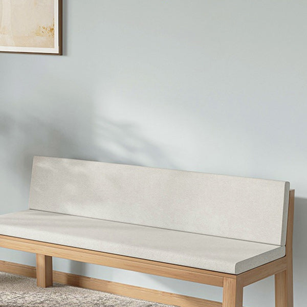 Fabric 2/3-seater Settee Modern Armless Settee with Wood Accents