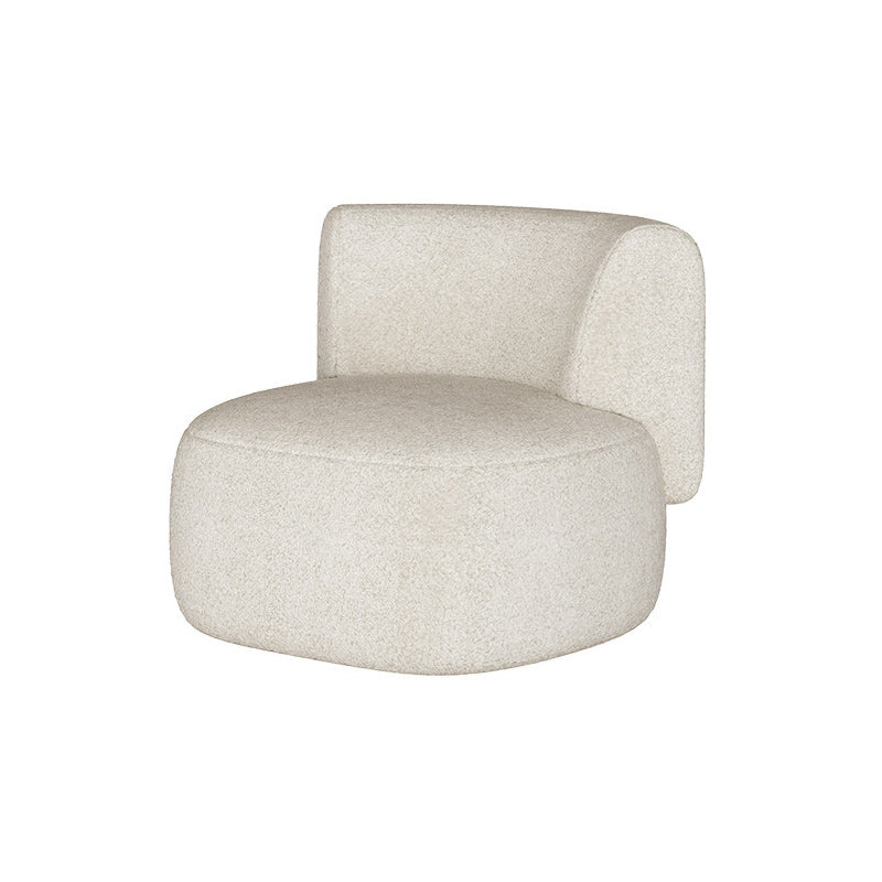 Contemporary 27.5" H Wool Sofa with Armless and Tight Back Curved For Living Room