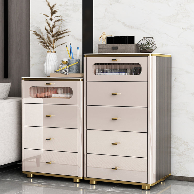 Glam Storage Chest Dresser Stone Storage Chest with 3/4/5 Drawers