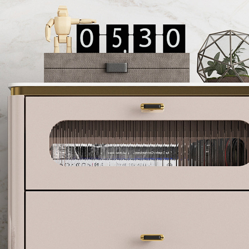 Glam Storage Chest Dresser Stone Storage Chest with 3/4/5 Drawers