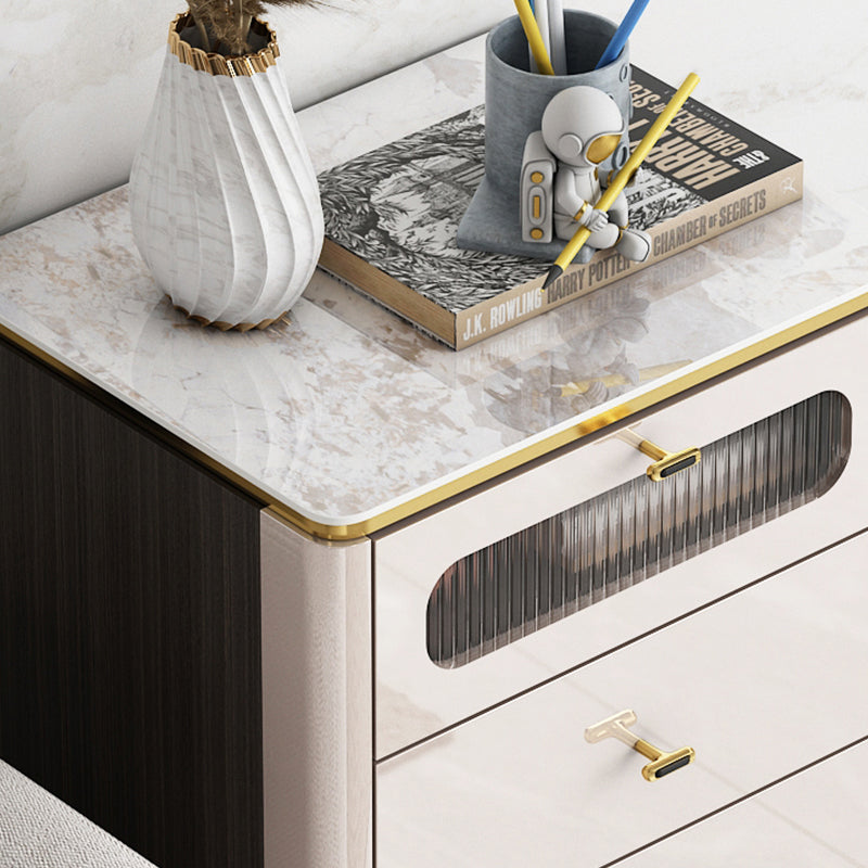 Glam Storage Chest Dresser Stone Storage Chest with 3/4/5 Drawers