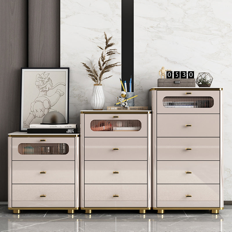 Glam Storage Chest Dresser Stone Storage Chest with 3/4/5 Drawers