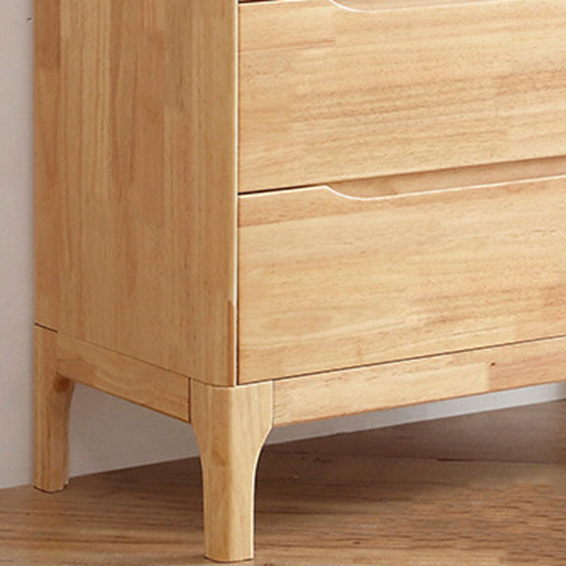 Rubber Wood Contemporary Storage Chest Bedroom Chest with Drawers
