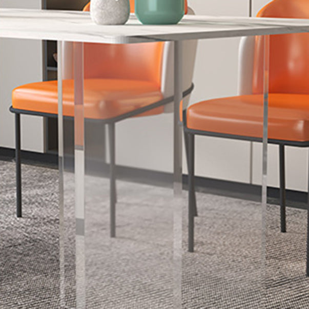 Modern Stone Top Dining Table Set 1/2/5 Pieces Dinette Set for Kitchen