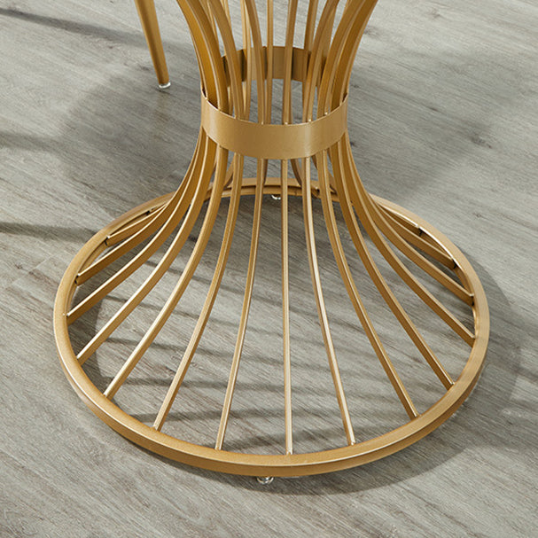 Stone Top Round Dining Table Set for Home 1/3/4/5 Pieces Modern Dinette Set