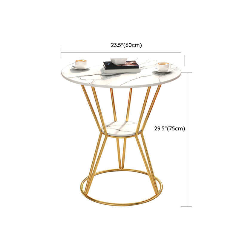 White Stone Top Dining Table Set 1/2/4 Pieces Modern Dinette Set