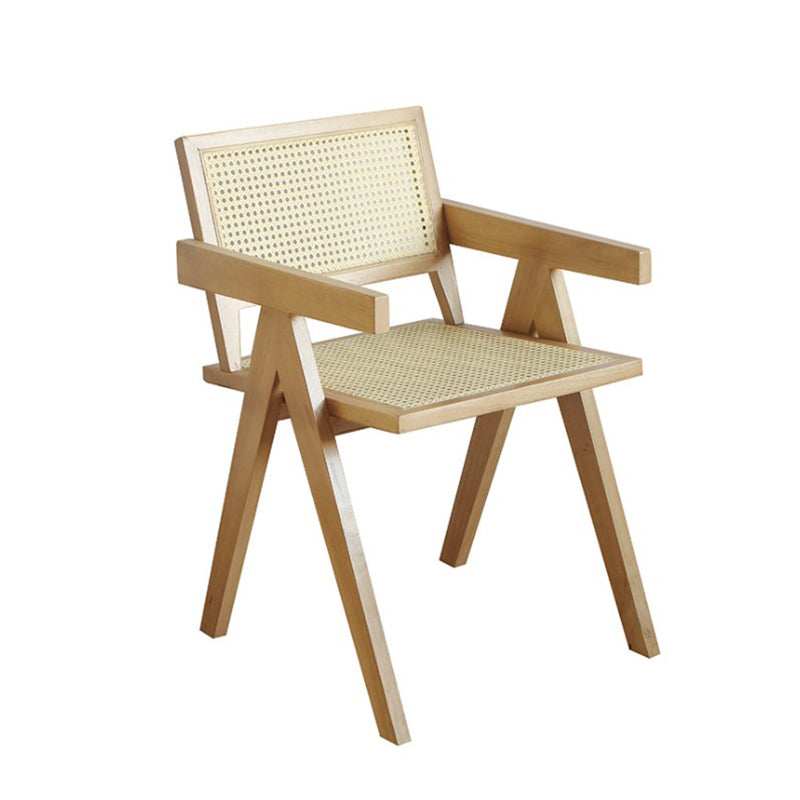 Wood Top Dining Table Set with Acrylic Base 1/4/5 Pieces Brown Dinette Set for Kitchen