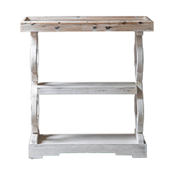 Wood Rectangle Console Table Distressed French Country Accent Table