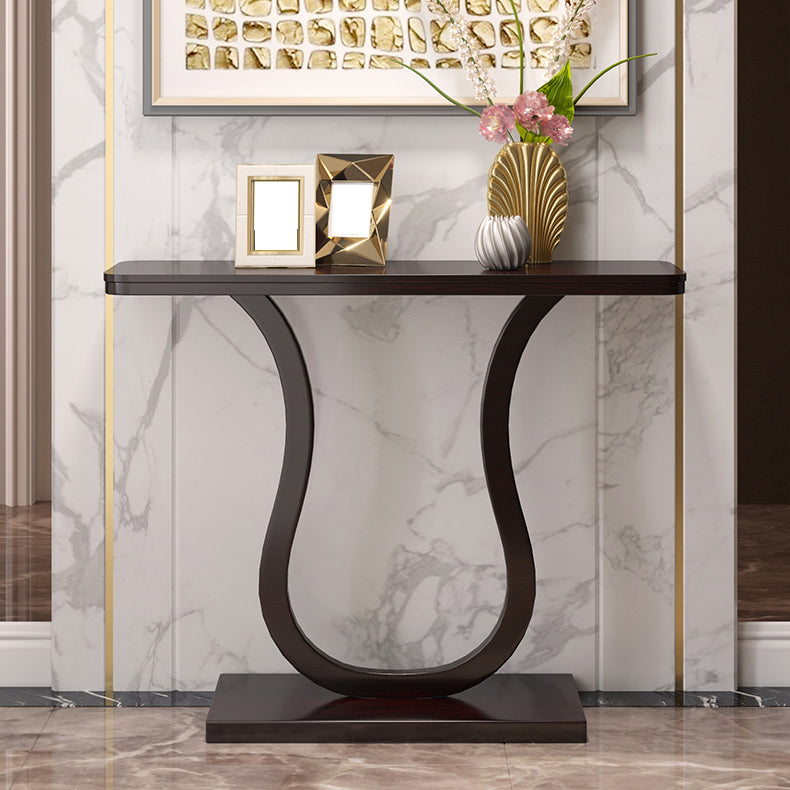 33.46" Tall Console Table 1-shelf Solid Wood Accent Table for Hall